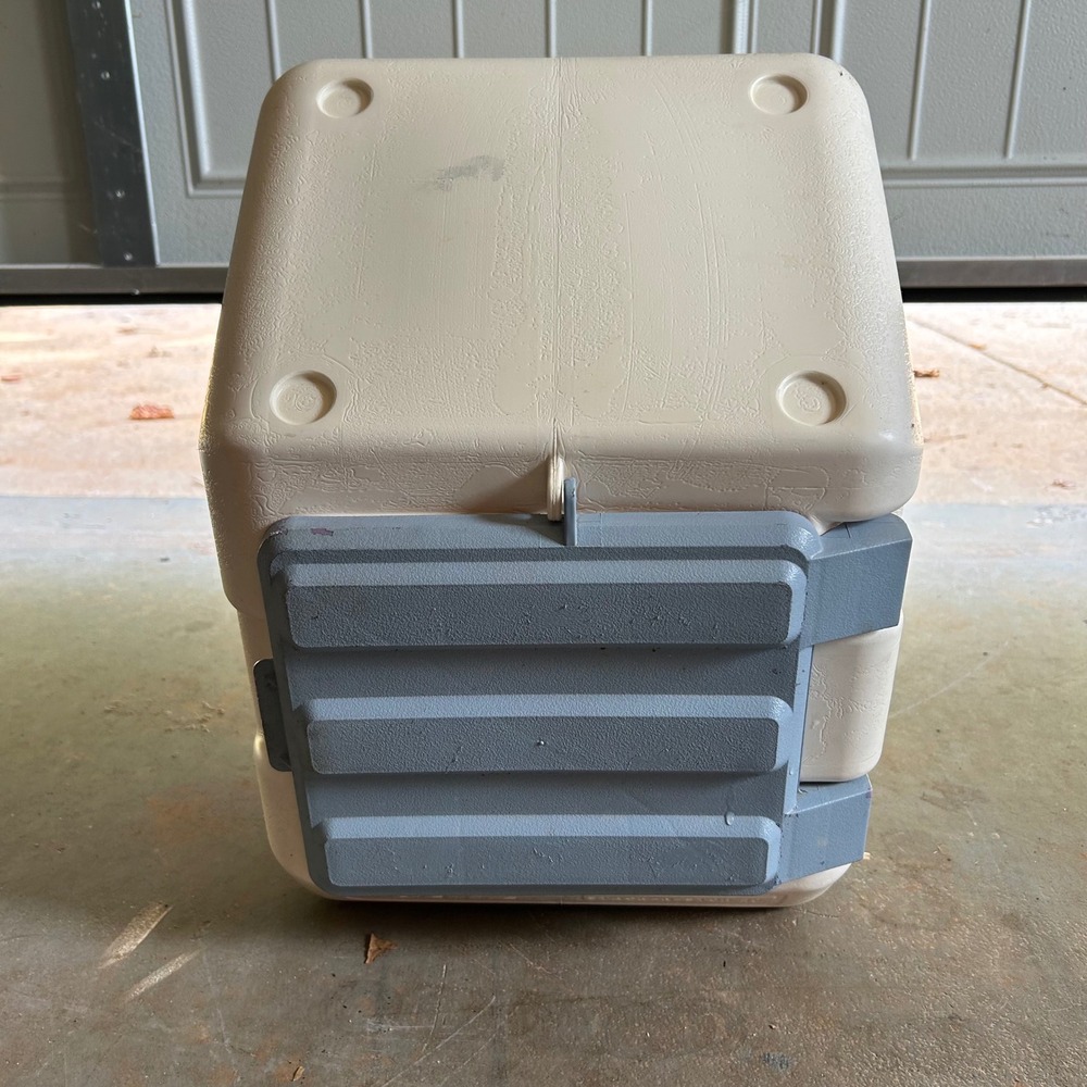 Blitz Stack-N-Stor 40 Storage Container White Blue Stackable Pet Food Bin